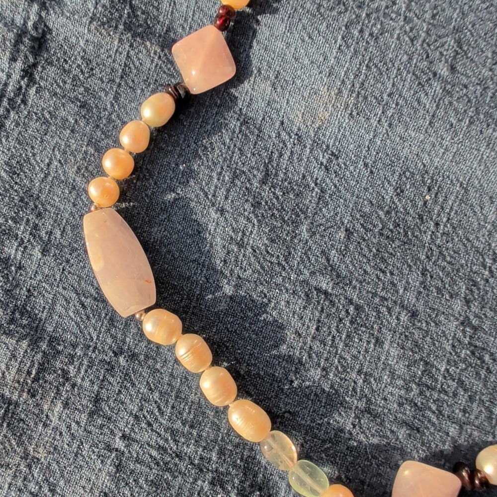 NWT Alexander Kalifano Natural Gemstone & Genuine Pearl Beaded Necklace, 19" - Picture 4 of 8